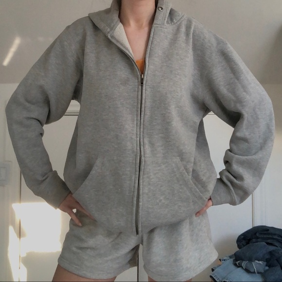 Oversized grey zip up  sweater - Picture 1 of 1